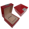 Soft Touch Paper Single Watch Display Package Box with Black Velvet Coated